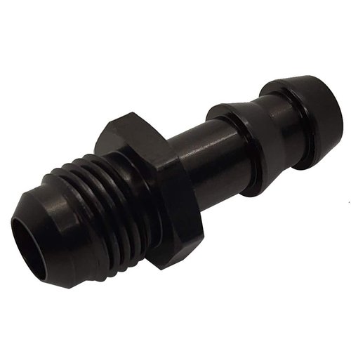 6AN Flare to 1/4 Hose Barb Fuel Line Fitting Adapter Aluminum 6 AN Male to 1/4" Push-on Barbed Pipe Connector Black