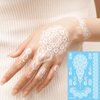 White Henna Temporary Tattoo Flowers Lace Fake Tattoos for Adults Kids Body Arm Makeup Waterproof Tattoo Sticker Wedding Tattoo Stickers Kit Party Supplies for Diwali Festival 6Sheets (white)