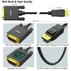 BENFEI 5 Pack DisplayPort to DVI 6 Feet Cable, DisplayPort to DVI Adapter Male to Male Gold-Plated Cord Cable for Lenovo, Dell, HP and Other Brand