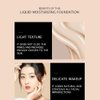 VENZEN Thin Light Concealer Liquid Foundation Waterproof Moisturizing Clear Naked Natural Long-Lasting Soft Texture Rubber Ring Delicate Colors (#01 NATURAL (6761))