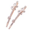 8 Pieces/4 Pairs Rhinestone Bobby Pins 2.36" Crystal Hairpin Sparkling Metal Hair Clips Styling Decorative Accessories for Lady Women Girls