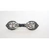 Blue and clear bow shaped crystal hair barrette clip bridal clip for fine thin