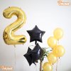 Black Star Balloons 18 Inch, 10 Pcs Black Star Shaped Mylar Helium Foil Metallic Balloon for Birthday Party Decorations Baby Shower Wedding Anniversary Backdrop Halloween Party Supplies