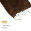 Loxxy 22Inch Invisible Tape in Hair Extensions Human Hair Double Sided Pu Remy Human Hair Tape in Extensions Thick Tape on Human Hair Extensions #4 Dark Brown 20Pieces 50Gram Per Pack