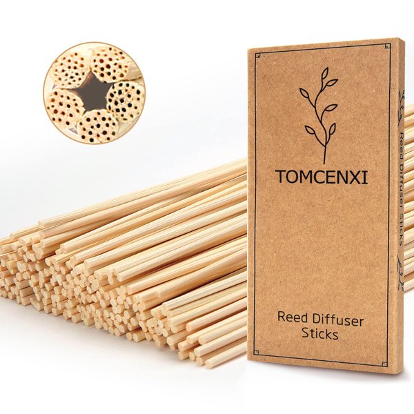T&C 120PCS Reed Diffuser Sticks,7.5 Inch Natural Rattan Wood Sticks,Diffuser Refills,Essential Oil Aroma Diffuser Replacements Sticks for Home,Office ((7.5 Inch) Natural Color)