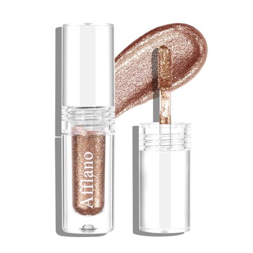 oygcee Magnificent Metals Glitter Glow Liquid Eye Shadow Natural Naked Colors, Long Lasting and Quick Drying Formula, Creates High-Impact, Multi-Dimensional Glitter Eye Looks,Talce Free #5