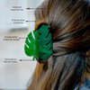 URRYKID Leaf Claw Clip, 3.5 Inch, Hair Grip - Women's Spring/Summer Hair Accessories, Strong Hold for Thick Thin Hair (4 Pieces)
