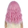 PATTNIUM Light Pink Wig Kids Short Wavy Wig Pink Wig with Bangs Girls Pink Wig Synthetic Wig Cosplay Costume Wig (Light Pink)