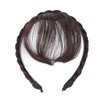 Uonlytech Front Hair Bangs Wigs Headband, Front Hair Bangs Fringe Hair Extensions Synthetic Wigs Headband Braided Wigs Headband for Women Girls, Brown