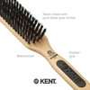 KENT PF06 Natural Wood Boar Bristle Brush - Straightening and Styling Brush for Short to Medium Length Hair, Travel and Smoothing Brush