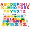 Alphabet Puzzle Wooden Puzzles for Toddlers 1 2 3 4 5 Year Old, ABC Puzzle Shape Alphabet Learning Puzzles Toys with Puzzle Board & Letter Blocks, Preschool Educational for Girls Boys