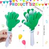Syhood 6 Pcs Hand Clappers 7.5 Inch Noise Makers Party Favors Sports Clapper Plastic Clapper Sporting Events Cheers for Football Basketball Game Birthday Decorations Gift Supplies (Green and White