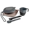 UCO 6-Piece Camping Mess Kit with Bowl, Plate, Collapsible Cup, and Switch Camping Spork