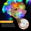 MUYANN Light Up Scrunchies - Camping Essentials Gifts for Women & Girls - Neon, Glow in the Dark Christmas Hair Accessories - Hair Ties & Bands - Perfect for Glow/Sleepover Party Favors & Supplies