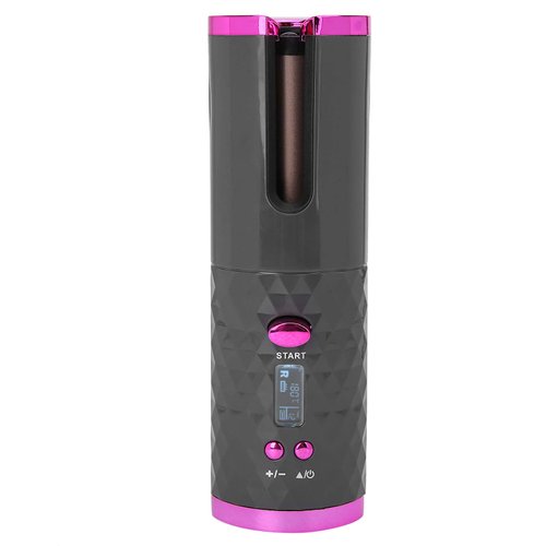 Automatic Curling Iron, Cordless Hair Curler Iron with LCD Temperature Display and Timer, 3 Adjustable Temperature Portable USB Rechargeable Fast Heating Auto Curler for Hair Styling(#1)