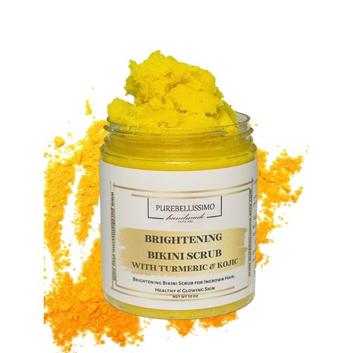 Purebellissimo Brightening Bikini Scrub For Body Care, Intimate Exfoliating Body Scrub For Dark Spots, Ingrown Hair Treatment For Bikini Area Bump Eraser, Bikini Area Exfoliator for Women