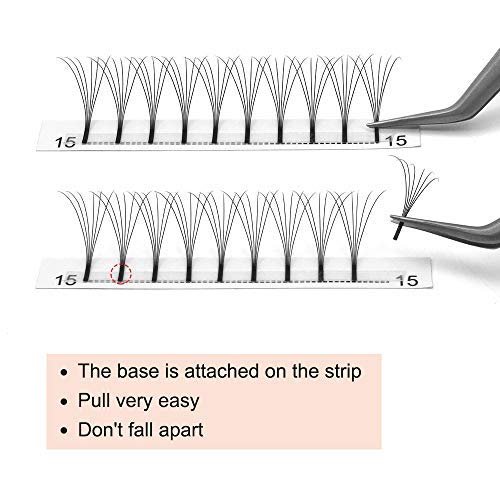 Premade Volume Eyelash Extensions 4D-C-0.07-12 Long Stem C D Curl Premade Fans Eyelash Extensions Volume Lash Extensions .07 .10 Premade Volume Fans Pre made Lash Fans (4D-C-0.07,12 mm)