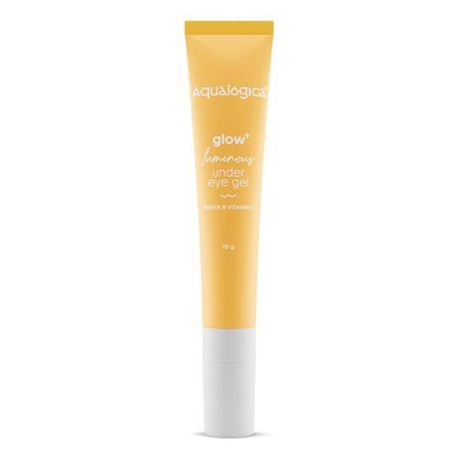 Aqualogica Glow+ Under Eye Gel | Helps Reduce Dark Circles, Puffiness & Wrinkles | Deeply Hydrates Delicate Eye Skin | Enriched with Papaya & Vitamin C | 0.71 Oz/20g