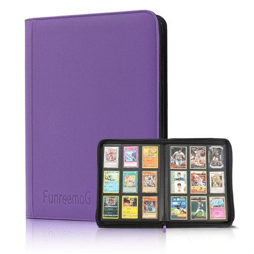 9 Pockets Trading Card Binder Album,Compatible with Card Binder Holder Sleeves,Trading Card Collector Album Fit for Football Sports Cards,Standard Size Cards Protector Pockets Folder