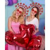 BleSky Heart Headband Valentines Day with Red Heart Shape Sunglasses Hair Accessories for Valentine Wedding Anniversary Party Favors