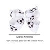 Jeffan 2 Pieces Soccer Hair Clips, 4inch Sports Hair Bow, Grosgrain Ribbon Bow Hair Accessories for Girl Player School Team Football Birthday Party (White, 2 Count)