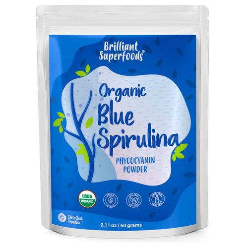 Ellie's Best Organic Blue Spirulina Powder (Phycocyanin Extract) - 60 Servings - Odorless - Vegan, Non GMO, Gluten-Free, Dairy-Free - Organic Food Coloring - for Smoothies & Protein Drinks etc