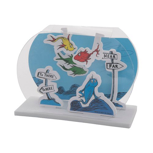 Fun Express Dr. Seuss 1 Fish 2 Fish Fishbowl Craft Kit - Makes 12