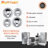 WB31T10010 WB31T10011 Chrome Range Drip Pans - Compatible for GE Hotpoint Ken-more Electric Range with Locking Slot - Includes 2 6-Inch and 2 8-Inch Drip Bowl Pans - 4 Pack (Chrome Plated Steel)