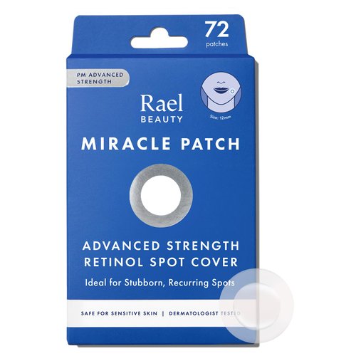 Rael Pimple Patches, Miracle Patch Retinol Spot Cover - Hydrocolloid Acne Patch for Face with Retinol, Blemishes, Zits Absorbing Patch, Breakouts Spot, PM Advanced Treatment, Facial Sticker (72 Count)