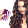 Mini Wide Tooth Comb,Small Travel Purse Comb Hair Detangling Comb Beard Comb Pocket Comb for Curly Wet Dry Hair,Detangler Comb Styling Comb for Men Women Handmade of Cellulose (Purple)