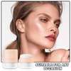 QIUFSSE Body Hair Glitter Powder Highlighter Makeup Powder Polvo de Hadas Natural Enhance Facial Contours Lightweight Long-lasting Shimmer Face Body Makeup-Pearl White