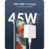 WODENTA 45W USB C Fast Charger for Google Pixel 9/9 Pro/9 Pro XL/9 Pro Fold, 2Pack 45 Watt Super Fast Charging USB C Wall Charger Block with [6FT+10FT] Long USB C to C Cable for Pixel Phone Charger