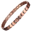 MagEnergy Copper Bracelets for Women 99.9% Pure Copper Magnetic Link Bracelet, 8.5 inches Adjustable Bracelet Jewelry Gifts with Sizing Tool(Plain Style)