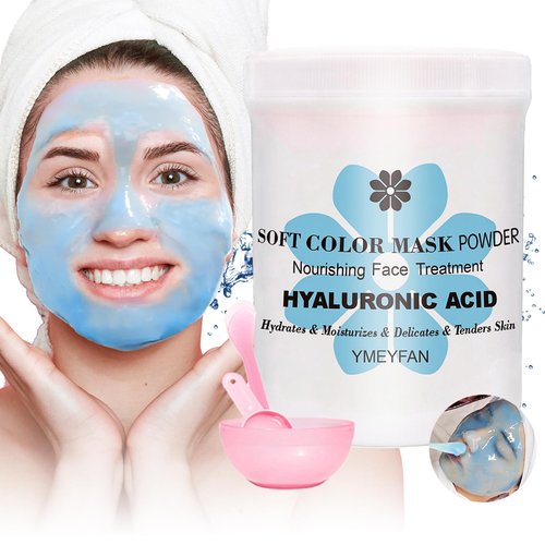 YMEYFAN Jelly Mask for Facial Professional - Hyalorunic Acid Face Mask Skincare for Hydrating Moisturizing, Natural Peel Off Hydro Jelly Mask for Spa Esthetican, 8.8 Oz Jelly Mask Powder with Tool
