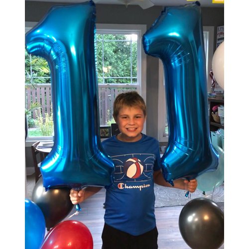Navy Blue Number 11 Balloon 40 inch, 11 Number Balloon, 11th Navy Blue Birthday Decorations, 11 Year Old Girls Boys Blue Party Supplies