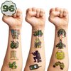 Military Camo Temporary Tattoos - Memorial Day 80PCS Camouflage, Veterans Day Themed Stickers for Kids Birthday Party Supplies, Decorations, Favors and Prizes - Cute Gifts for Boys and Girls