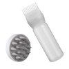 InstaBot Root Comb Applicator Bottle with Scalp Massager, 2 In 1 Oil Applicator for Hair Dye and Scalp Scrubber Shower Brush, 6oz Applicator Bottle for Styling (White)