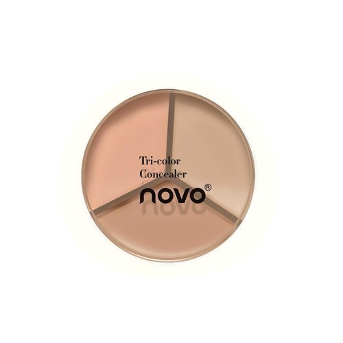 Novo 3-Color Concealer Palette | Dark Circle, Acne Scar, and Blemish Coverage | Highlight and Contour | Smooth, Buildable Formula for All Skin Types