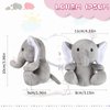 Skylety 4 Pcs Mini Elephant Stuffed Animals Elephant Plush Toys Plush Stuffed Elephant Cute Soft Forest Animals for Baby Shower Boys Girls Elephant Themed Birthday Party Supplies (Grey,4 Inch)