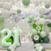 10 Balloon Number, 40 Inch Light Green Foil Balloons Giant Jumbo Helium Number 10 Balloons for Boys Girls 10th Birthday Decorations Anniversary Events Party Decorations(Light Green)