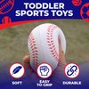 Toysery Foam Sports Balls Toddler Toys Set with Carry Bag - Includes Football, Soccer Ball, Tennis Ball, Basketball, Baseball, Kickball, & 3 Fresbee Discs - Soft Balls for Kids and Toddlers Ages 1-3