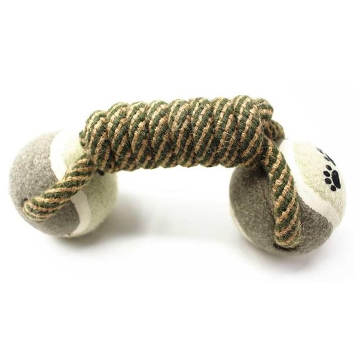 Premium Pet Toy: Durable Dumbbell-Shaped Knot and Ball Combination for Dogs Rope Mixed Dog Toy Rubber Bones,Puppy Teething Toys, Durable Pet Puppy Dog Chew Toys for All Breeds