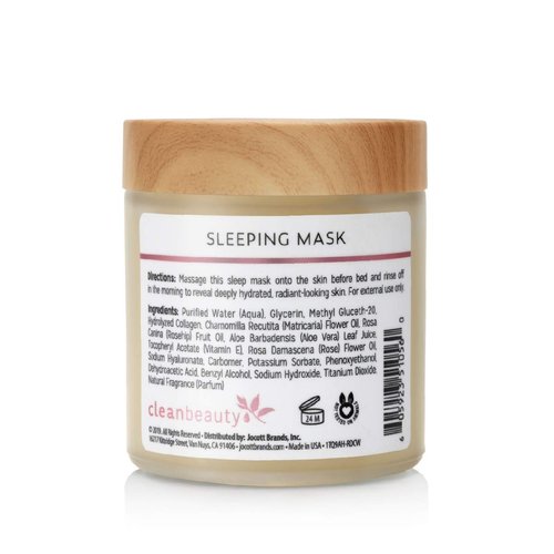 Clean Beauty Deep Hydration Sleeping Face Mask with Rosehip Oil & Collagen - Strengthen Skin & Reduce Fine Lines (4 oz)