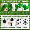 Soccer Party Decorations, 113Pcs Soccer Party Balloon Garland Arch Kit Green White Black Balloons with Soccer Foil Balloons for Sports Soccer Theme Birthday Party Decorations