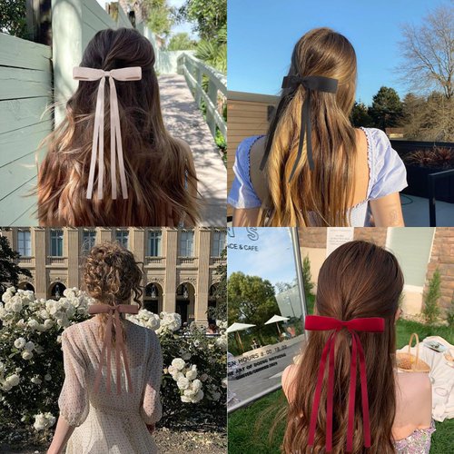 Canitor 12PCS Hair Bows for Girls Cute Hair Accessories for Women Hair Ribbons Bowknot Duckbill Clips Preppy Teen Girl Gifts Trendy Stuff Coquette Aesthetic Things