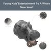 Yolococa Hippopotamus Hand Puppet Realistic Latex Soft Animal Toy Storytelling Role Play Party Supplies for Kids