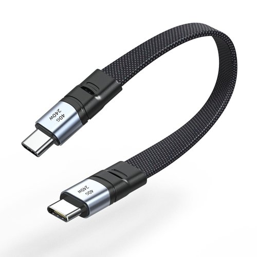 JUXINICE 5-Inch Extra Short USB4 Cable 12cm 40Gbps Supports 240W Charging 8K Video, Compatible with Thunderbolt 3 and USB-C Cable Compatible with Thunderbolt 4, iPhone 16/15 Pro Max Plus, MacBook ﻿
