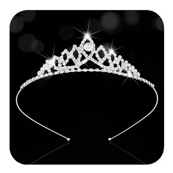 Kilshye Rhinestone Tiara Headband Silver Crystal Princess Tiaras Birthday Crown Headdress for Girls