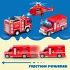 JOYIN Toddler Fire Truck Toys for 3 4 5 6 7 Year Old Boys - Fire Engine, Emergency Vehicle, Kids Firetruck, Friction Powered Car with Lights and Sounds, Christmas Birthday Gifts for Boys Girls Age 3-9