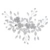 Hapibuy Silver Wedding Hair Clip Bridal Comb Barrette Hair Accessories Flower Headpieces For Bride Women (silver)